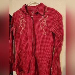 Wrangler Rock 47 Pink button down